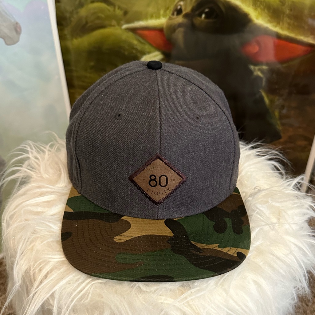 80 Eighty Snapback Hat With Leather Patch